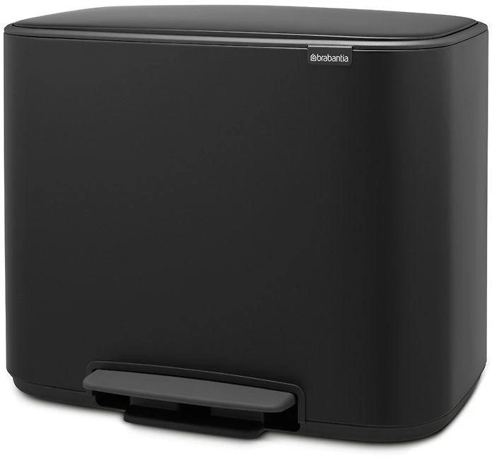 Brabantia Šiukšlių dėžė su pedalu, Bo 11+23L - Matt Juodas