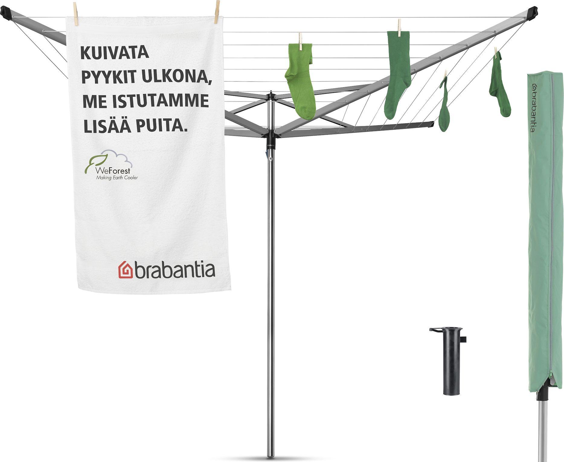 Brabantia Džiov. Essential40m, su plast. str. - Metallic Pilkas