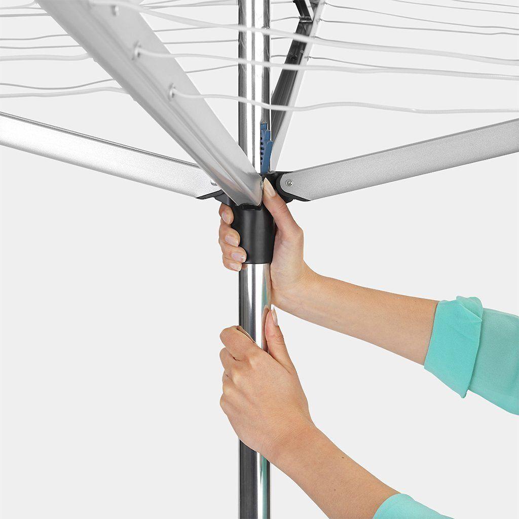 Brabantia Džiov. Essential40m, su plast. str. - Metallic Pilkas