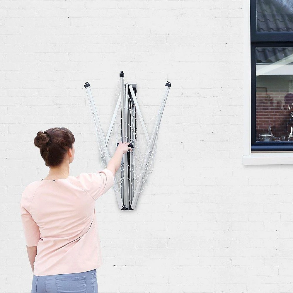 Brabantia Prie sienos tvirt. džiov. WallFix 24 m - Metallic Pilkas