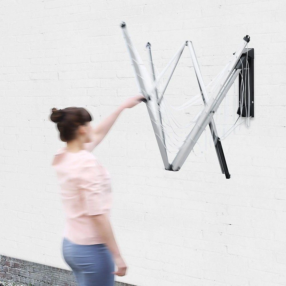 Brabantia Prie sienos tvirt. džiov. WallFix 24 m - Metallic Pilkas