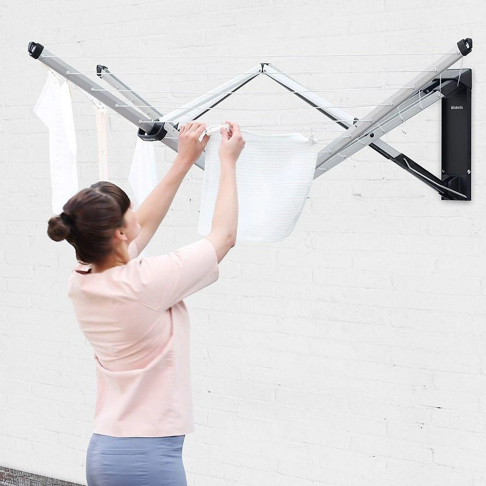 Brabantia Prie sienos tvirt. džiov. WallFix 24 m - Metallic Pilkas