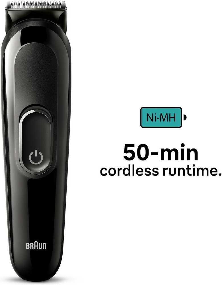 Kirptuvas Procter & Gamble Braun MGK3410 - Juodas - 1 mm - 2,1 cm - Universal - Akku - 50 min (MGK3410)