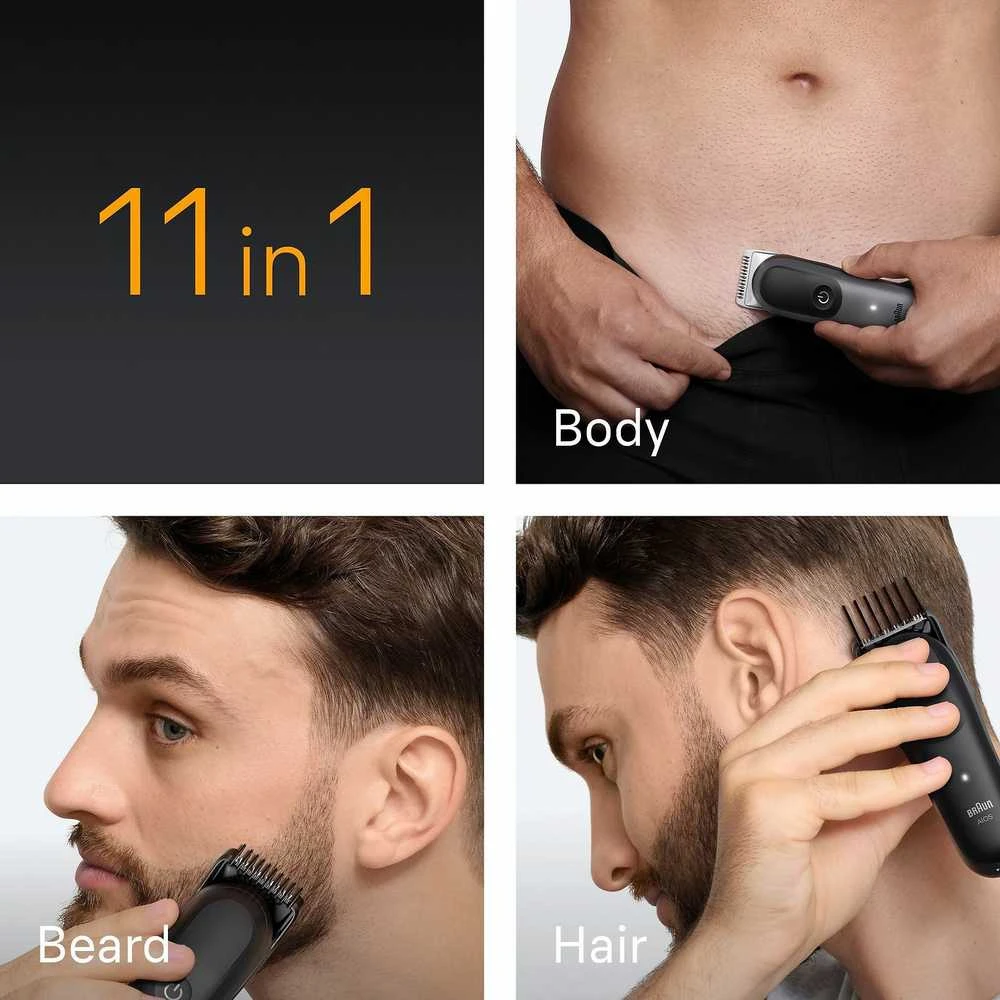 Braun AIO5560 barzdaskutė: kūno, barzdos ir plaukų kirpimas