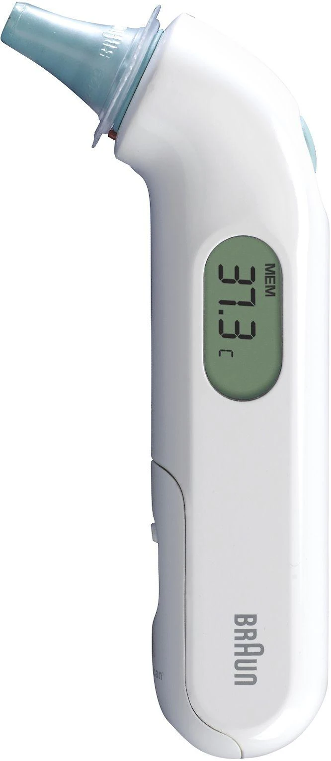 Braun Thermoscan 3 infraraudonųjų spindulių ausies termometras IRT3030 Atminties funkcija, Matavimo laikas 1 s, Baltas