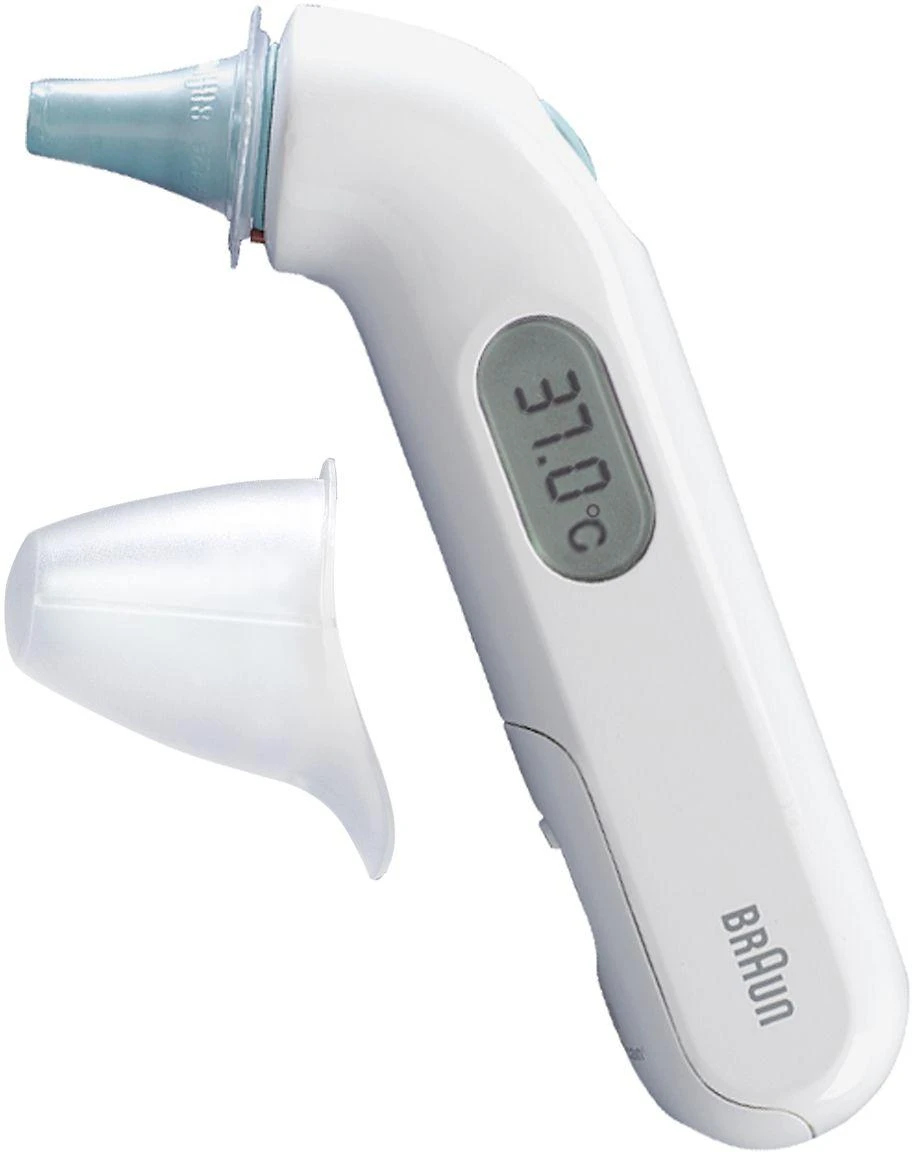 Braun Thermoscan 3 infraraudonųjų spindulių ausies termometras IRT3030 Atminties funkcija, Matavimo laikas 1 s, Baltas