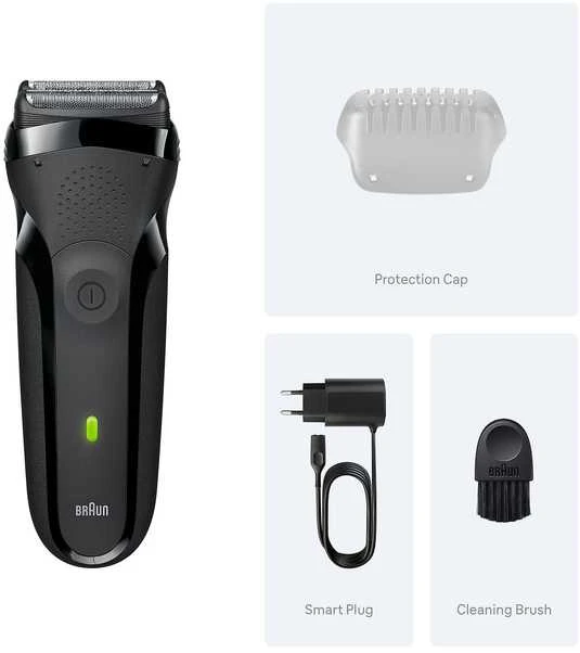 Braun 300 barzdaskutė su priedais