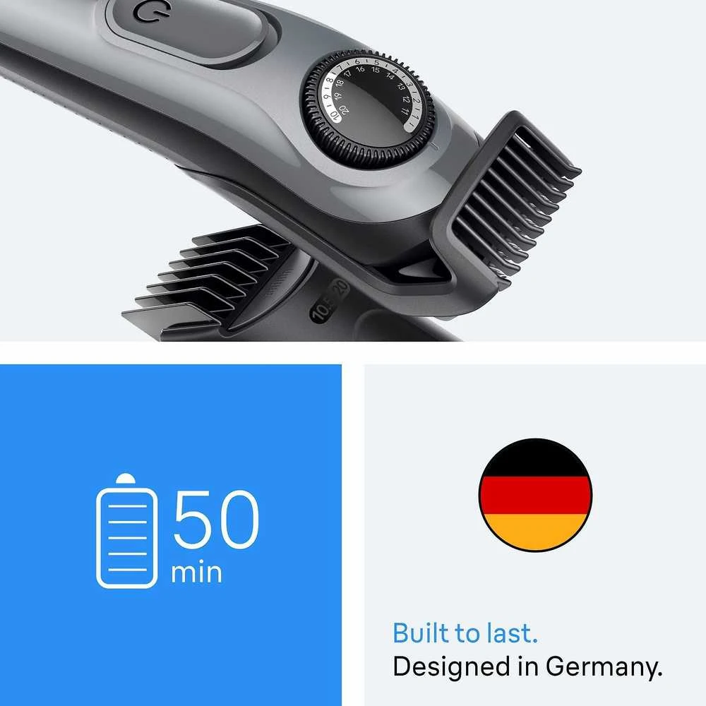 Barzdaskutė Braun Series 3 partatrimmeri, BT3560, Harmaa