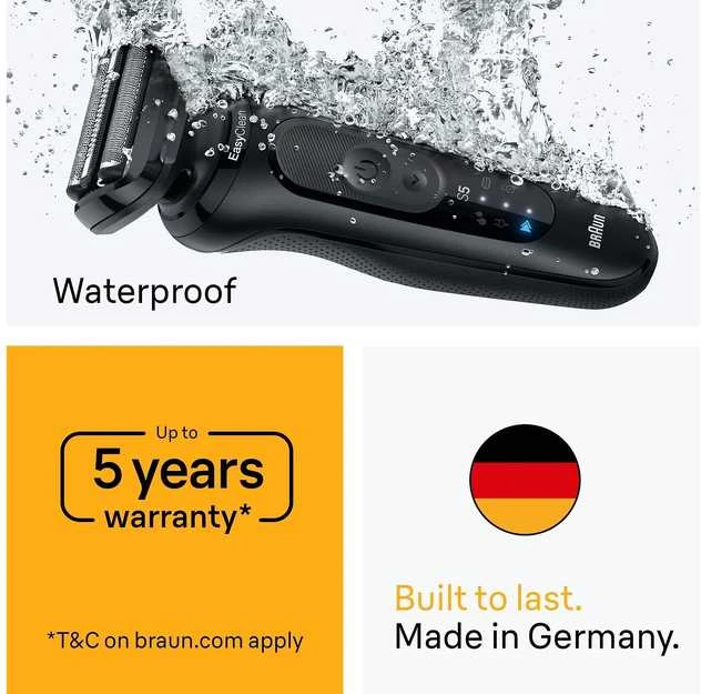 Barzdaskutė Braun - 5 serijos elektrinis skustuvas - juodas