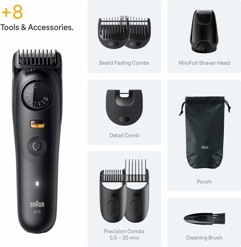 „Braun Series 5“ barzdos kirptuvas, BT5560, juodas