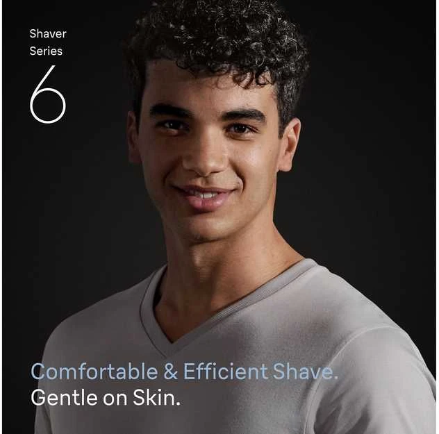 Braun 6 serijos skustuvas – reklaminis portretas