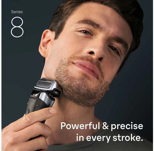 Braun Series 8 skustuvas naudojimo procese