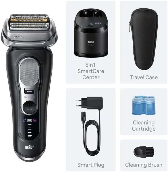 Braun Series 9 PRO+ elektrinis skustuvas, juodas