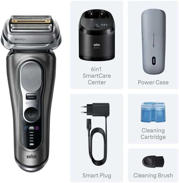Barzdaskutė „Braun Series 9 PRO+“ elektrinis skustuvas – grafito spalvos – 9675CC