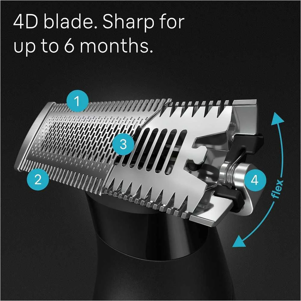 Barzdaskutė „Braun“ – „All-in-One“ serija XT5, +7 formavimo įrankiai, 4D „Flex“ peiliukas, formavimas ir skutimas, XT5100, pilka