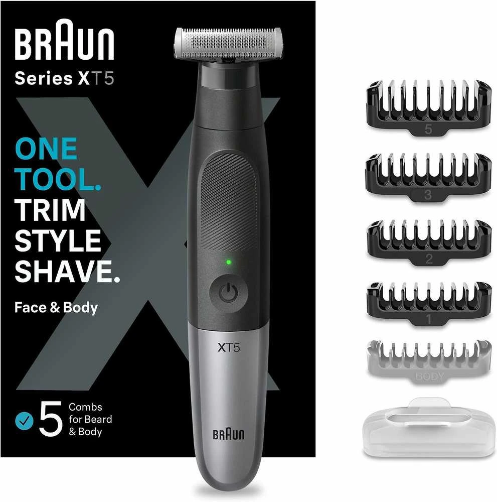 Barzdaskutė Braun XT5100 su 5 skirtingais antgaliais