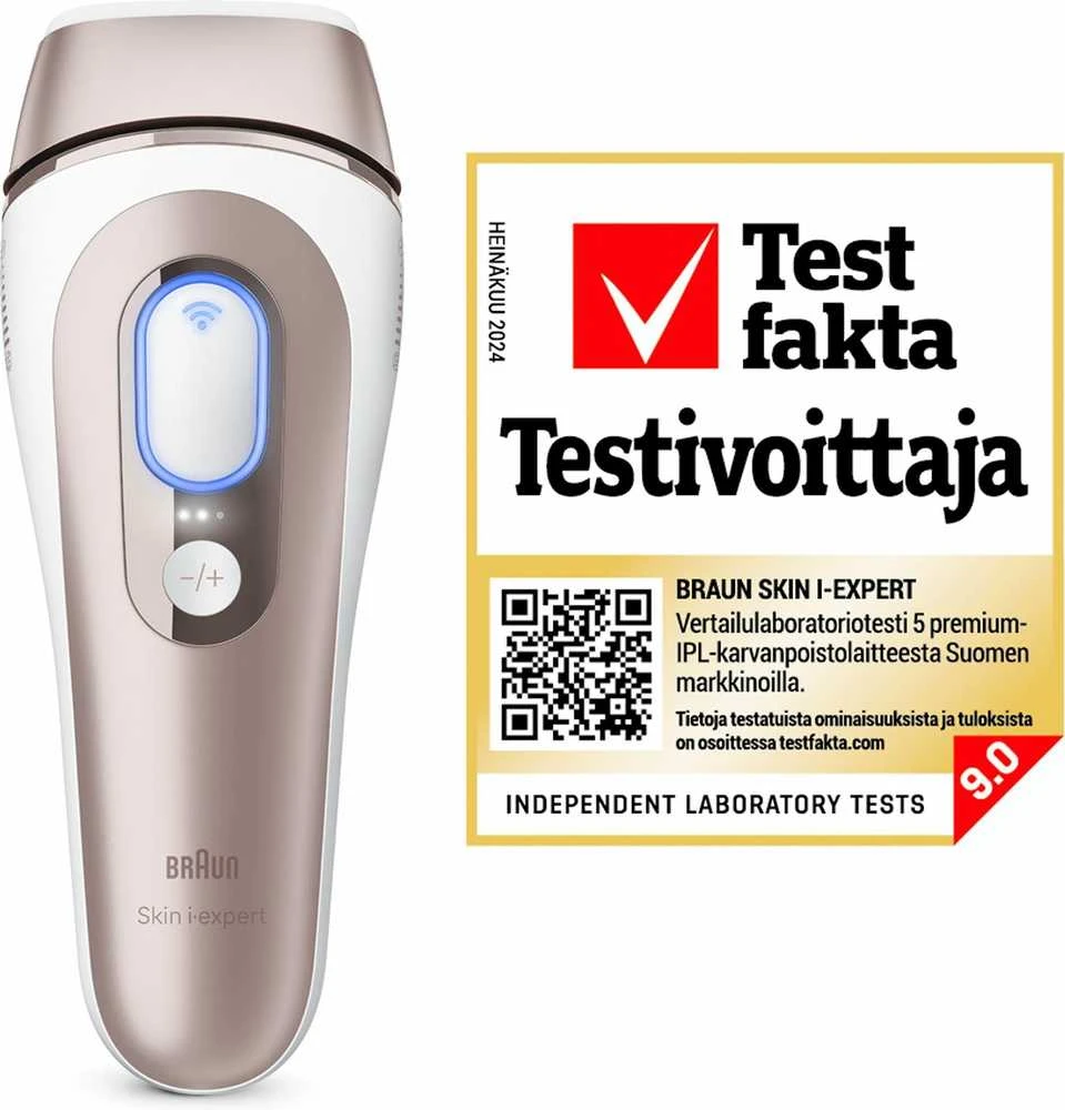 Fotoepiliatorius Braun Silk-Expert Pro IPL PL7253,  Intensyvaus pulso šviesa (IPL) „Rose Gold“, Balta
