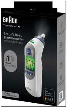 Braun IRT6525 Thermoscan 7+ ausų termometras su naktiniu režimu