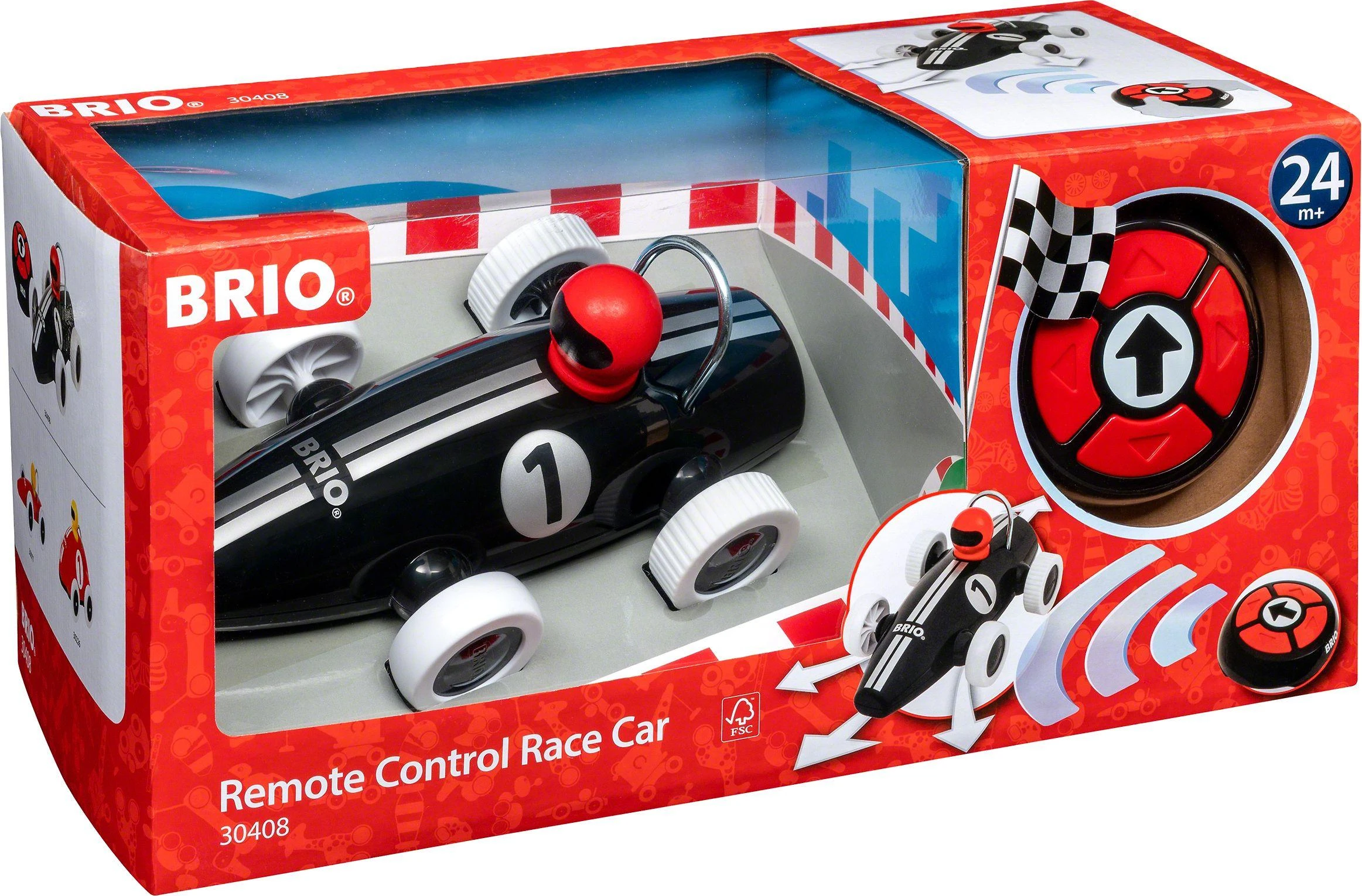 BRIO - Nuotoliniu būdu valdomas lenktyninis automobilis - Juodas (30408)
