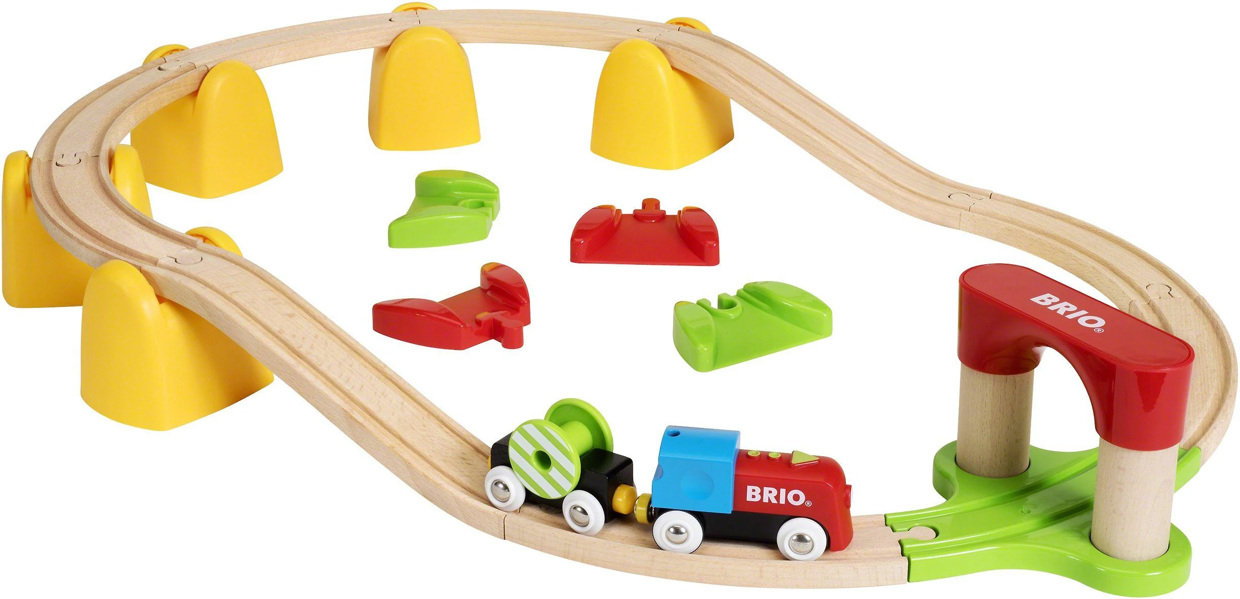 BRIO - Mano pirmasis geležinkelio baterijomis maitinamas traukinių rinkinys (33710)