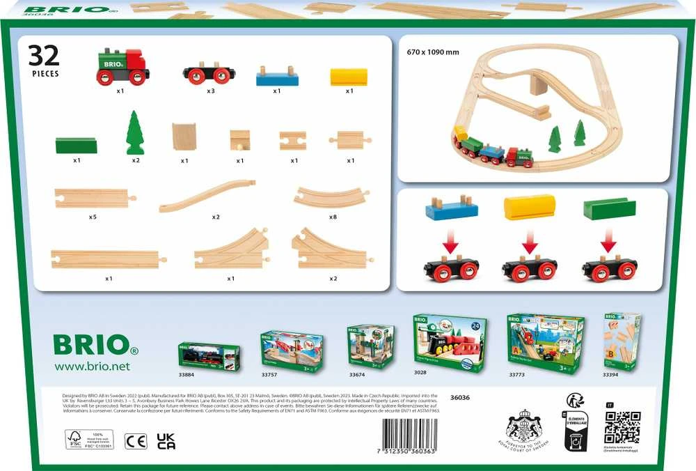 Brio Railway BRIO 65-ių metų jubiliejaus traukinio rinkinys, 36036