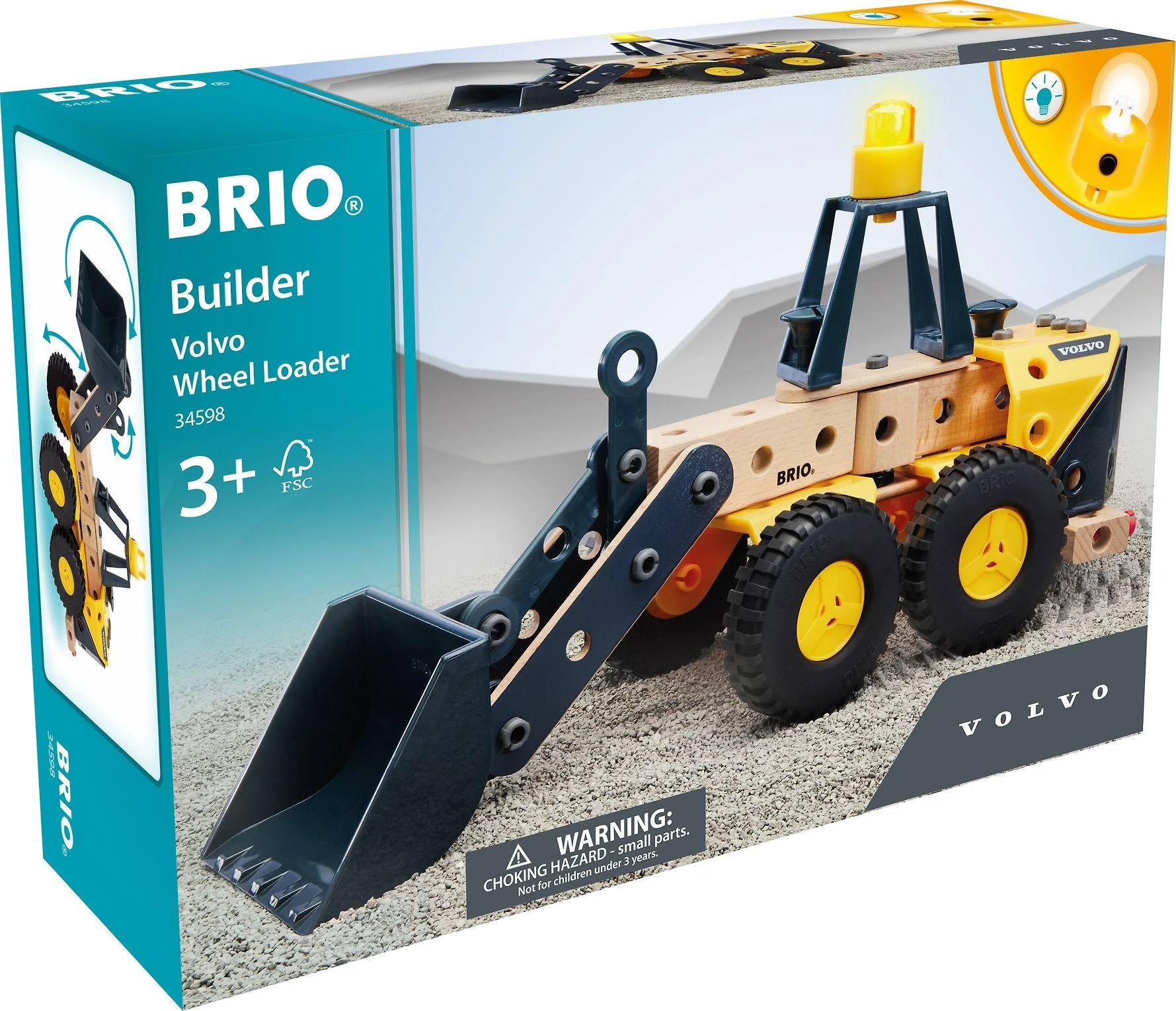 Brio BRIO – Builder Volvo Wheel Loader (34598) /Statybiniai ir statybiniai žaislai