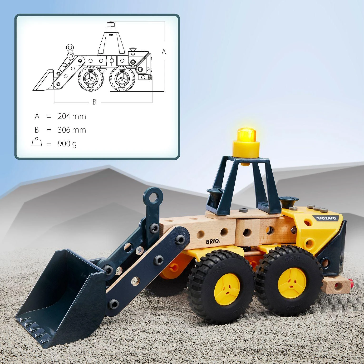 Brio BRIO – Builder Volvo Wheel Loader (34598) /Statybiniai ir statybiniai žaislai