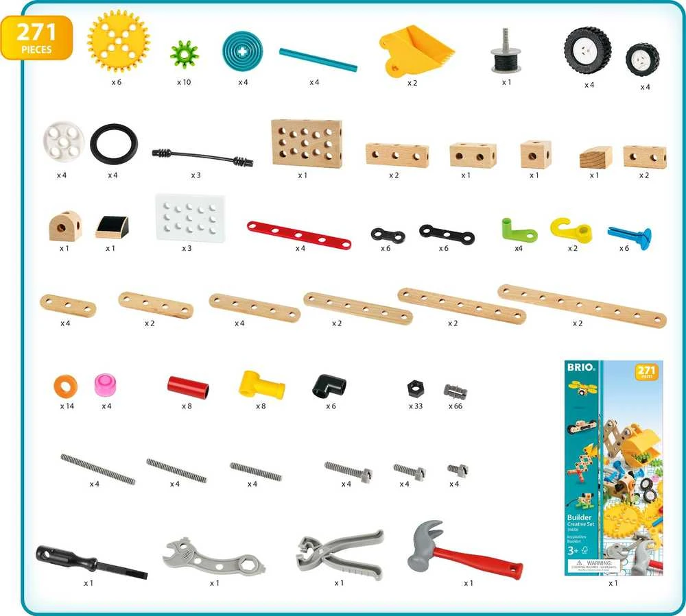 BRIO - Kūrybinis rinkinys statybininkams - (34606)