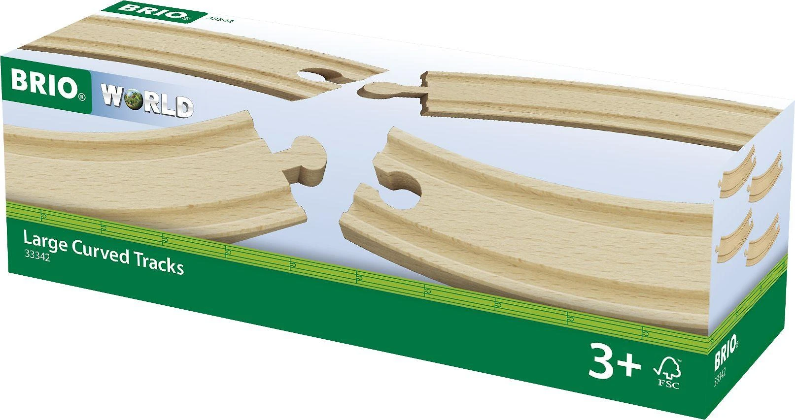Ravensburger Brio Geležinkelis BRIO lenktų kelio detalių rinkinys, dideli 33342