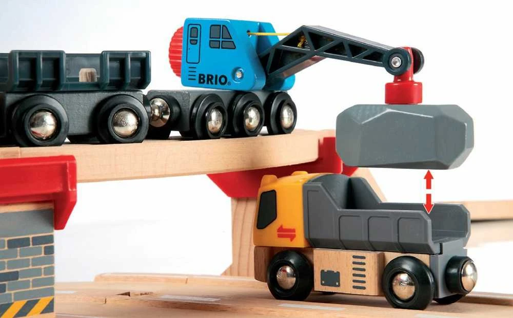 BRIO World 33210 - Rail & Road Kivenlastaus -junarata