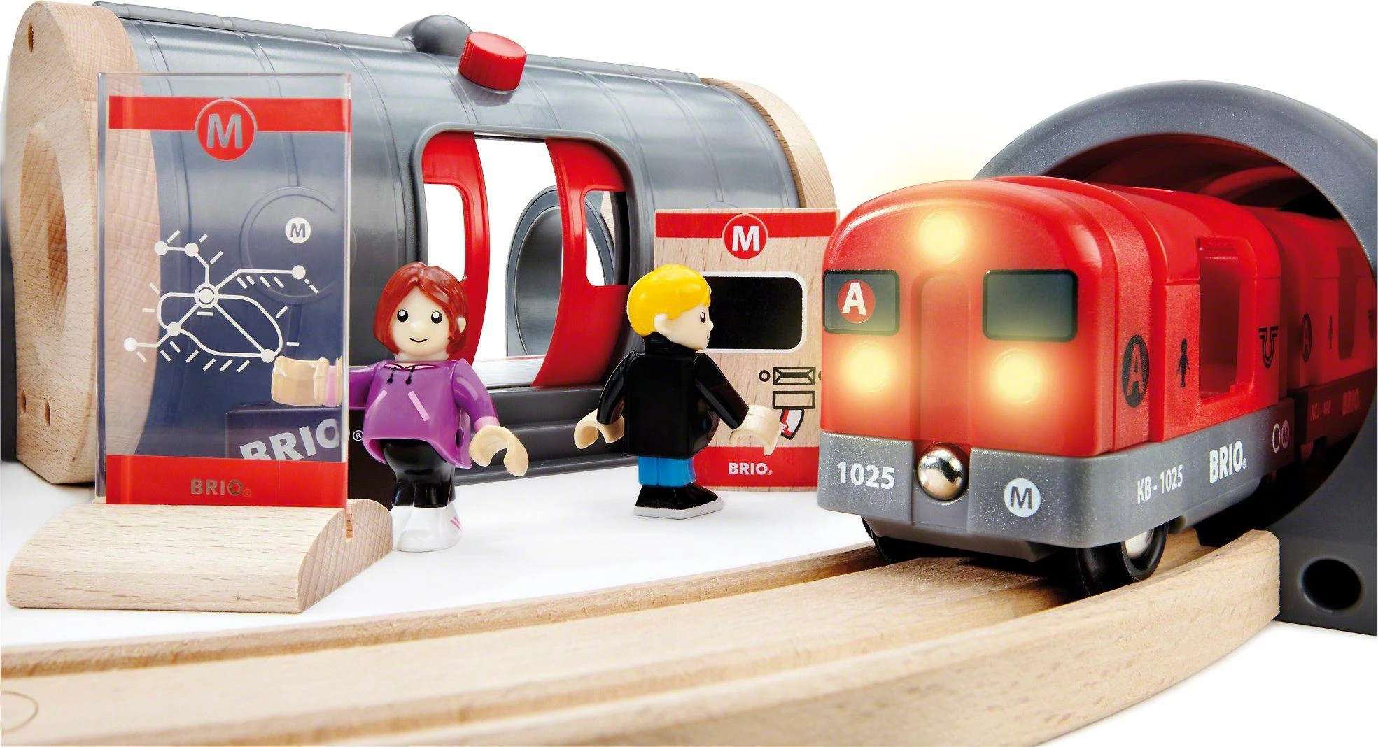 Brio Railway Brio rinkinys su traukinio bėgiais Metro railway, 33513