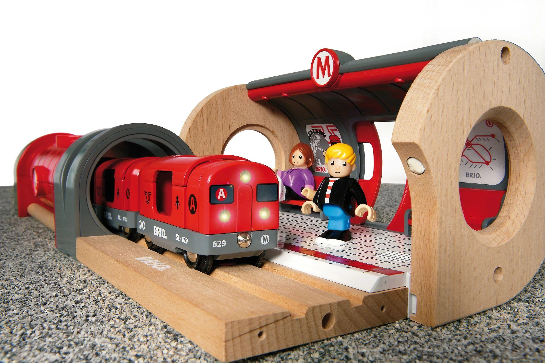 Brio Railway Brio rinkinys su traukinio bėgiais Metro railway, 33513