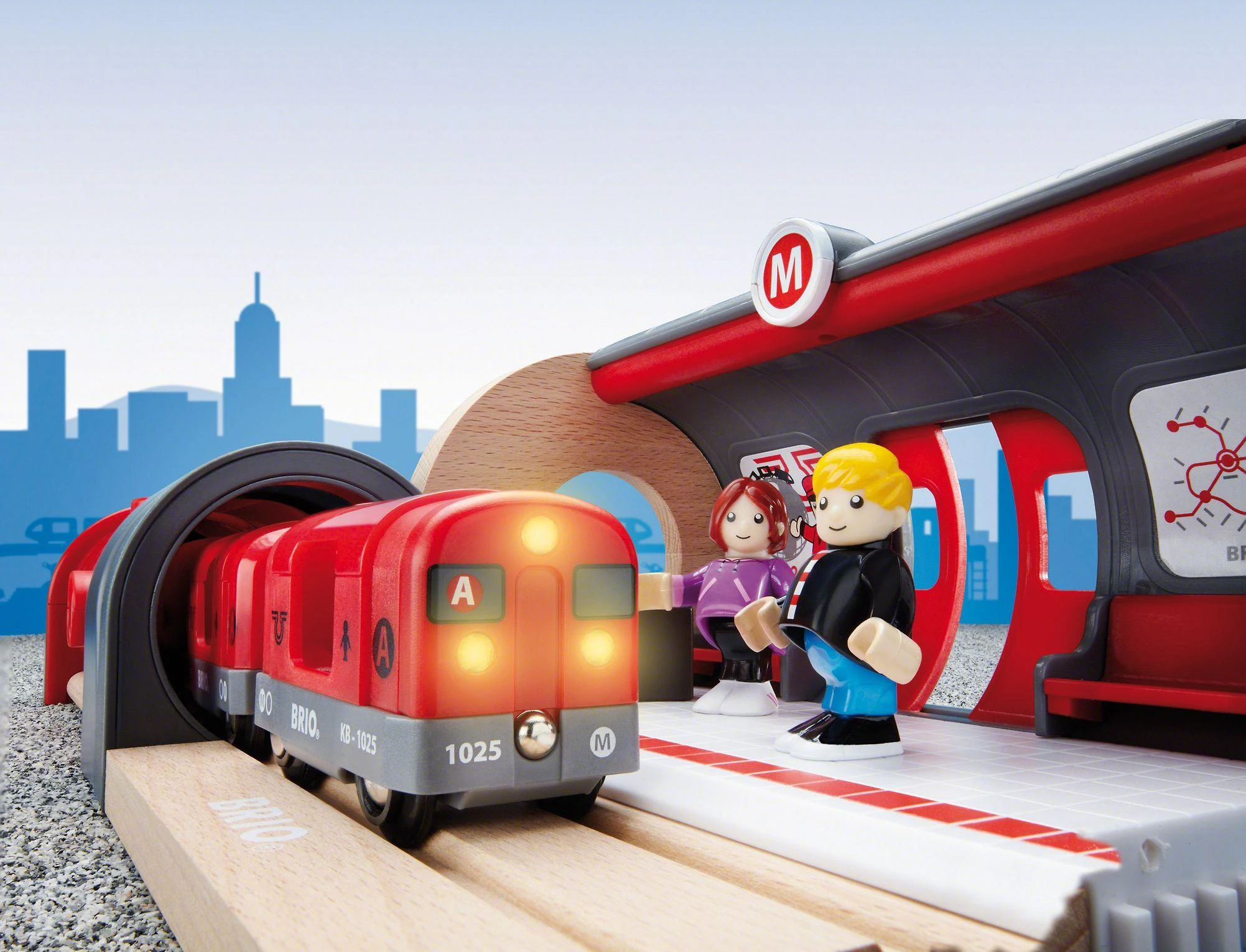 Brio Railway Brio rinkinys su traukinio bėgiais Metro railway, 33513