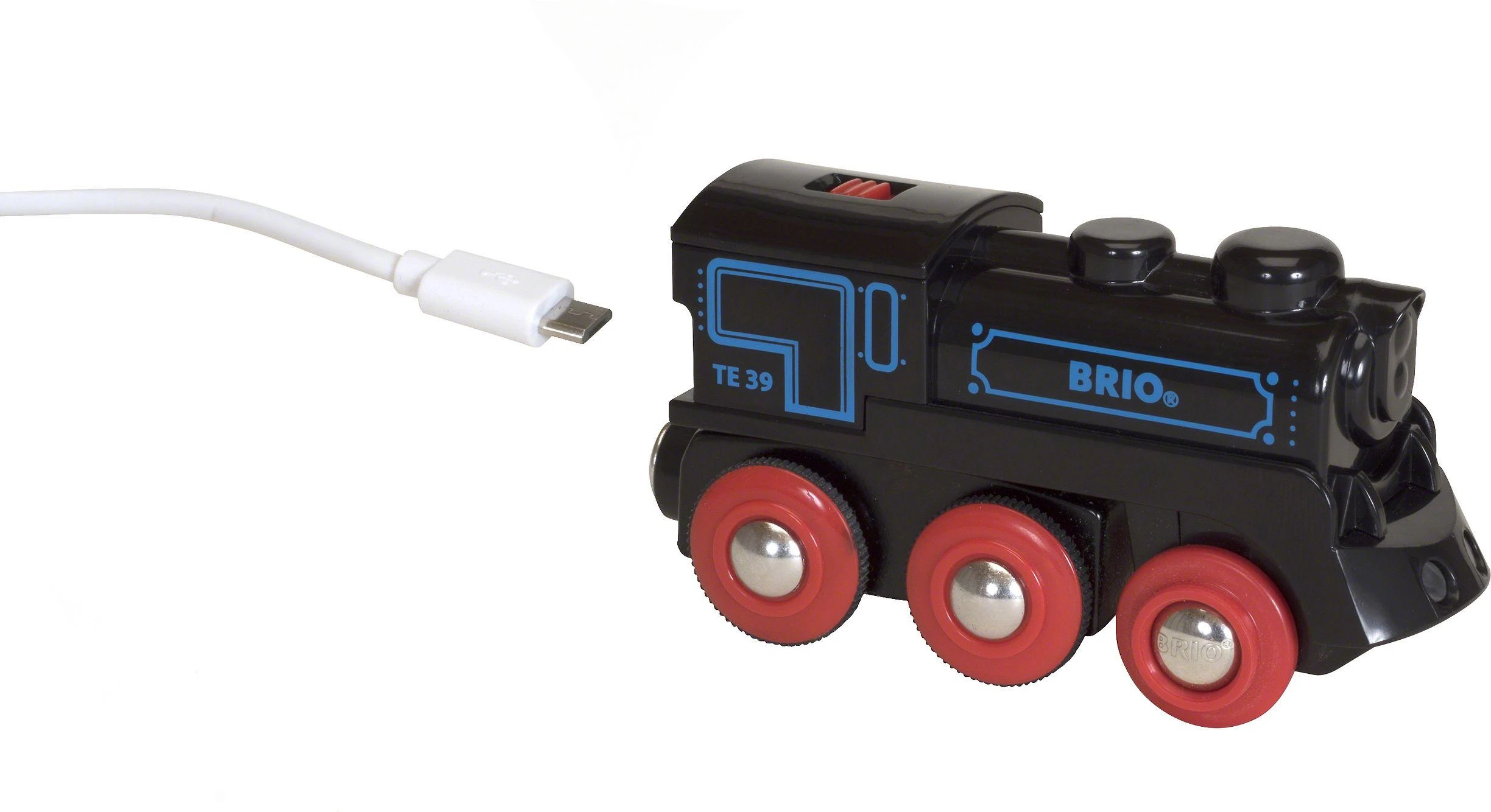 Ravensburger BRIO RAILWAY traukinys su pakraunamu varikliu ir USB kabeliu, 33599