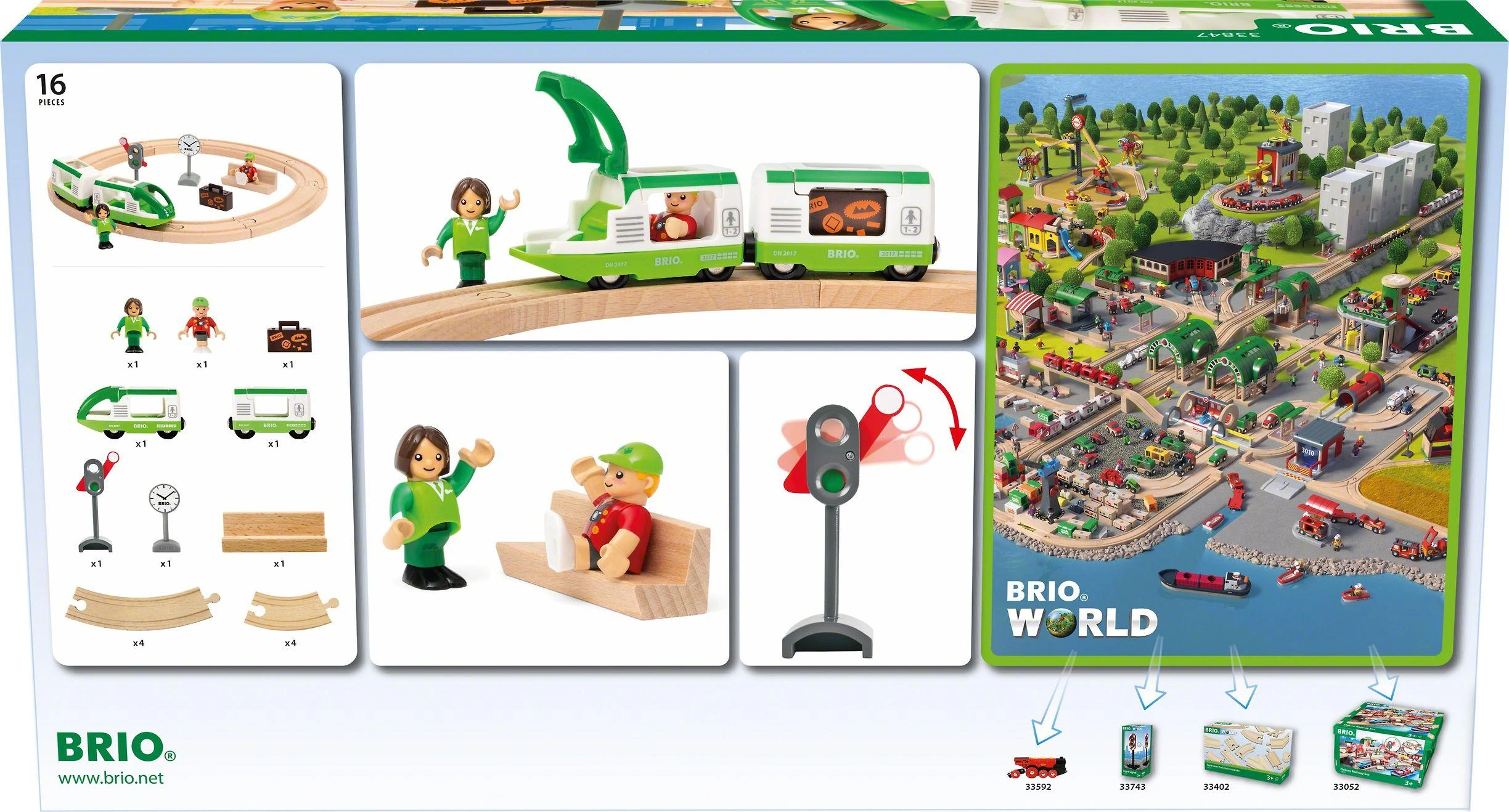 Brio Railway BRIO traukinio rinkinys su bėgiais, 33847