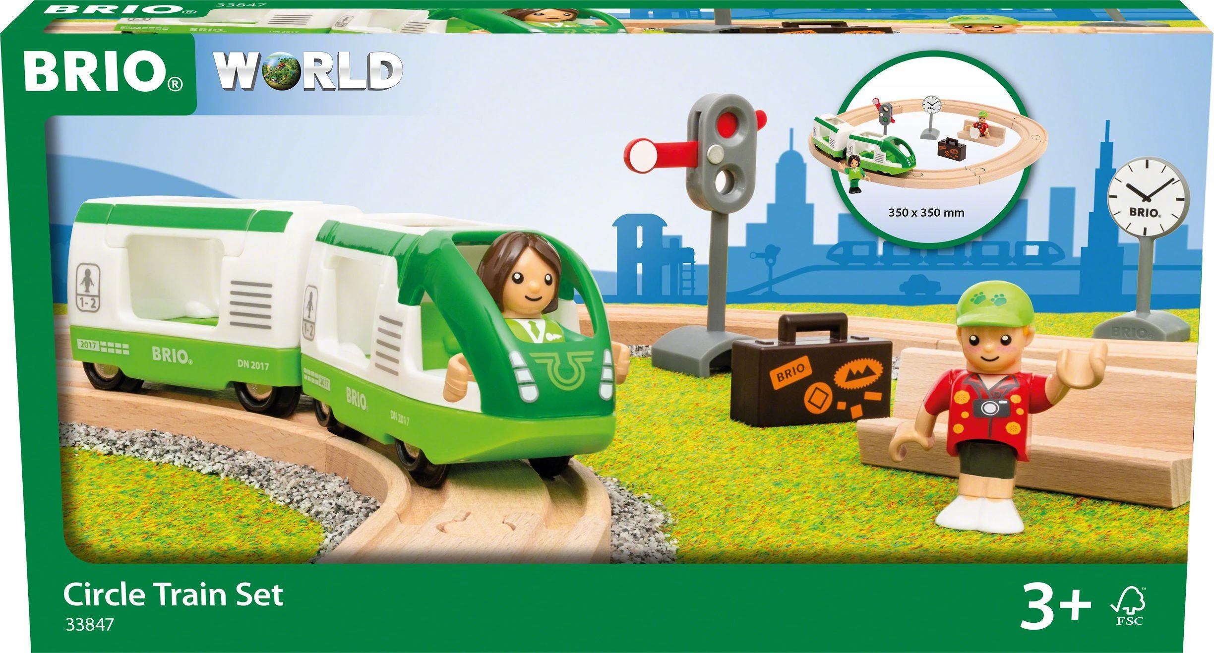Brio Railway BRIO traukinio rinkinys su bėgiais, 33847