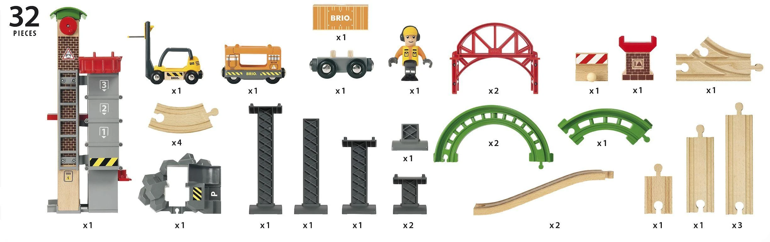 Ravensburger BRIO - Pakėlimo ir pakrovimo sandėlio rinkinys (33887)