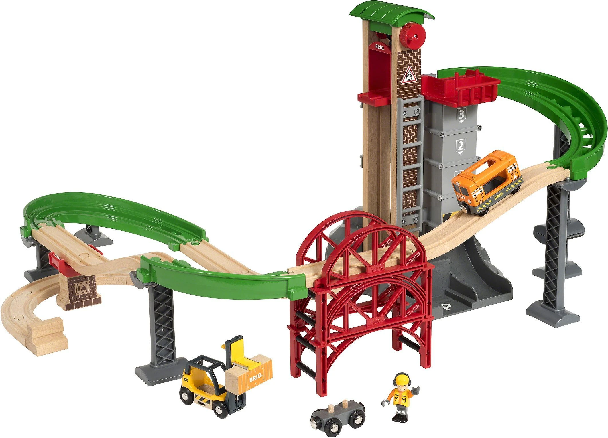 Ravensburger BRIO - Pakėlimo ir pakrovimo sandėlio rinkinys (33887)