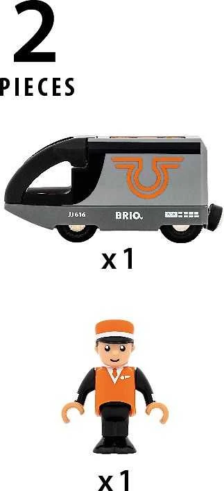 Brio BRIO World oranžinis-juodas passenger train, toy vehicle