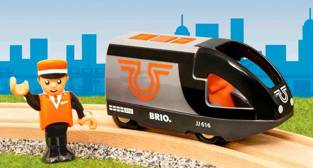 Brio BRIO World oranžinis-juodas passenger train, toy vehicle