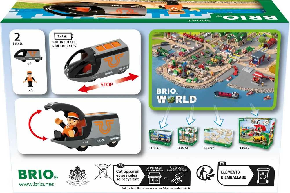 Brio BRIO World oranžinis-juodas passenger train, toy vehicle
