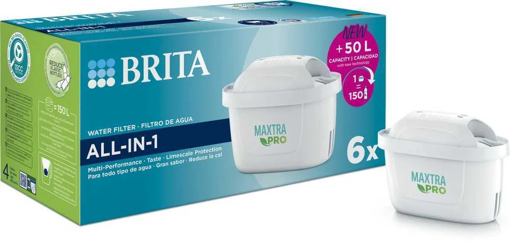 Brita Maxtra Pro All-in-1 vandens filtro kasetės 6 vnt. aprašymas - Prekės nuotrauka