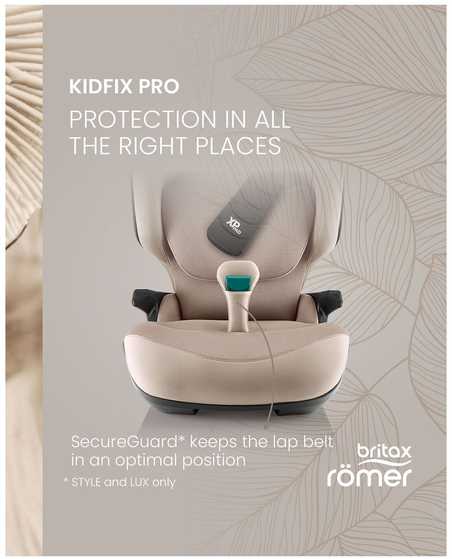 BRITAX RÖMER KIDFIX PRO LUX turvavyöistuin, 100–150 cm, Onyx Juodas
