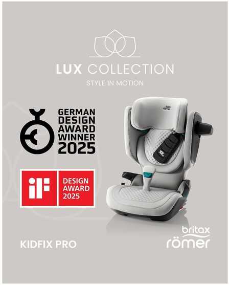 BRITAX RÖMER KIDFIX PRO LUX turvavyöistuin, 100–150 cm, Onyx Juodas
