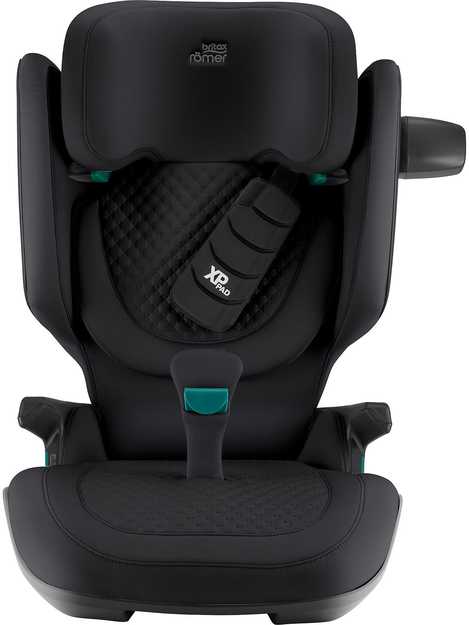 BRITAX RÖMER KIDFIX PRO LUX turvavyöistuin, 100–150 cm, Onyx Juodas