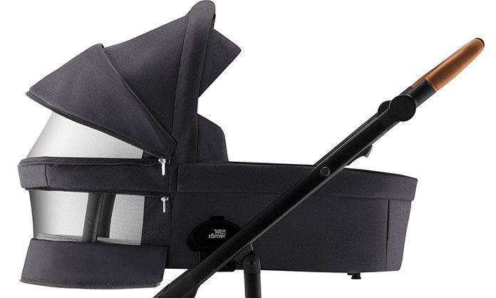 Britax Romer Smile 4 vežimėlio lopšys, Pilkos (Midnight) spalvos