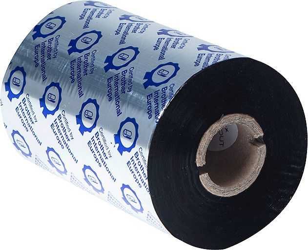 BROTHER STANDARD WAX Juodas 110MMX450M RIBBON (PK OF 8)