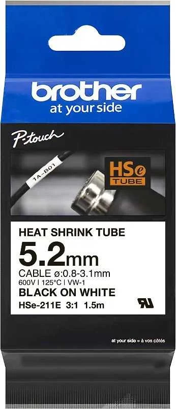 Brother | HSe-211E | Juodas on baltas | Thermal | Roll (0.52 cm x 1.5 m)