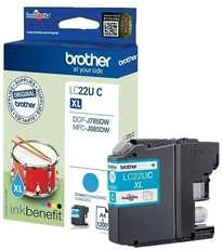 Brother LC-22UC | Rašalo kasetė | Žydra spalva