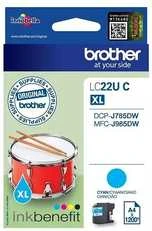 Brother LC-22UC | Rašalo kasetė | Žydra spalva